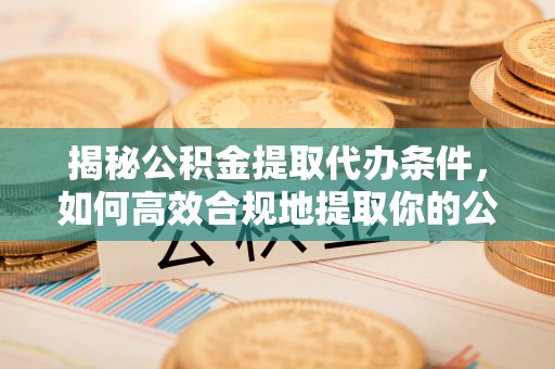 狮子山揭秘公积金提取代办条件，如何高效合规地提取你的公积金