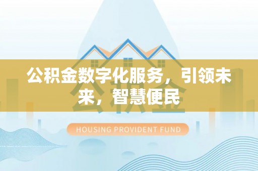 狮子山公积金数字化服务，引领未来，智慧便民