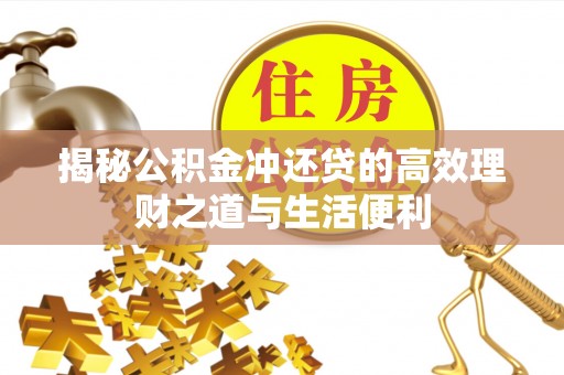 狮子山揭秘公积金冲还贷的高效理财之道与生活便利