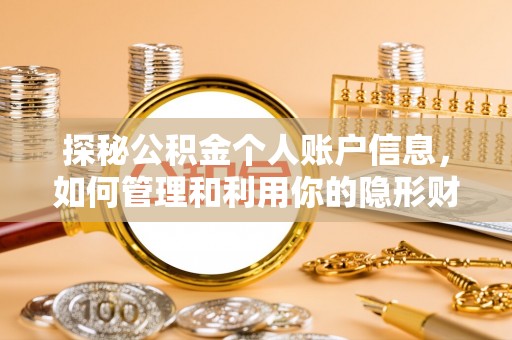 狮子山探秘公积金个人账户信息，如何管理和利用你的隐形财富