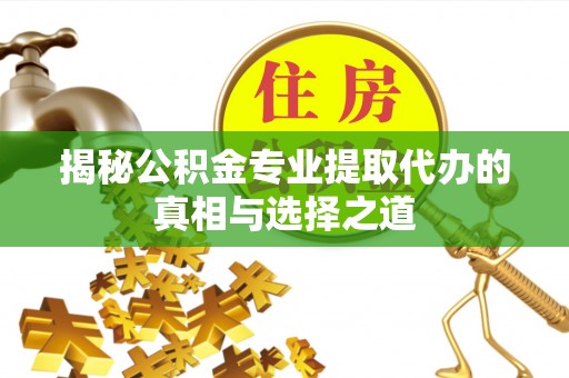 狮子山揭秘公积金专业提取代办的真相与选择之道