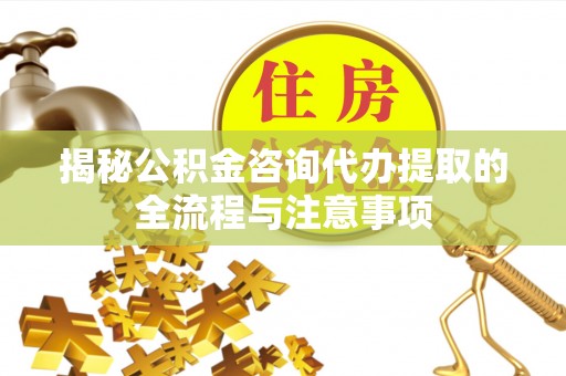 狮子山揭秘公积金咨询代办提取的全流程与注意事项