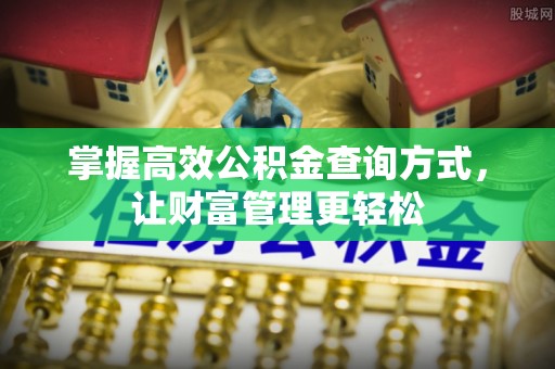 狮子山掌握高效公积金查询方式，让财富管理更轻松