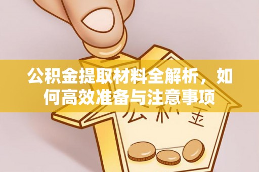 狮子山公积金提取材料全解析，如何高效准备与注意事项