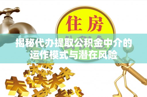狮子山揭秘代办提取公积金中介的运作模式与潜在风险