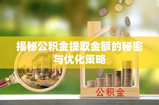 狮子山揭秘公积金提取金额的秘密与优化策略