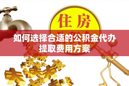 狮子山如何选择合适的公积金代办提取费用方案