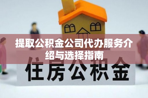 狮子山提取公积金公司代办服务介绍与选择指南